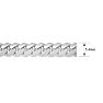 14 Karat White Gold 5.40mm 8.50 Inch Light Miami Cuban Chain Bracelet Image-5
