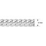 14 Karat White Gold 6.50mm 8.50 Inch Light Miami Cuban Chain Bracelet Image-5