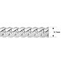 14 Karat White Gold 6.50mm 8.50 Inch Light Miami Cuban Chain Bracelet Image-5