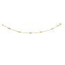 14 Karat Yellow & White Gold 7.50 Inch Teardrop & Cable Chain Bracelet Image-1