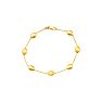 14 Karat Yellow Gold 7.25 Inch Shiny & Satin Finish Pebble Bracelet Image-1
