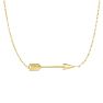 14 Karat Yellow Gold 30mm 18 Inch Sideways Arrow Necklace Image-1