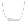 14 Karat White Gold 4.9mm 18 Inch Horizontal Bar Necklace Image-1
