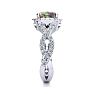 2-1/2 Carat Cushion Shape Mystic Topaz Ring With Diamond Halo In 14 Karat White Gold Image-4