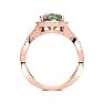 2-1/2 Carat Cushion Shape Mystic Topaz Ring With Diamond Halo In 14 Karat Rose Gold Image-3