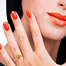 3/4 Carat Pear Shape Citrine and Halo Diamond Ring In 14 Karat Yellow Gold Image-6