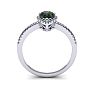 1 Carat Pear Shape Mystic Topaz Ring With Diamond Halo In 14 Karat White Gold Image-4