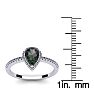 1 Carat Pear Shape Mystic Topaz Ring With Diamond Halo In 14 Karat White Gold Image-5