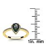 1 Carat Pear Shape Mystic Topaz Ring With Diamond Halo In 14 Karat Yellow Gold Image-5