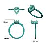 Aquamarine Ring: Aquamarine Jewelry: 3/4 Carat Pear Shape Aquamarine and Halo Diamond Ring In 14 Karat Rose Gold Image-7