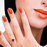 1 Carat Pear Shape Ruby and Halo Diamond Ring In 14 Karat Yellow Gold Image-6