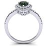 1-1/5 Carat Pear Shape Mystic Topaz Ring With Double Diamond Halo In 14 Karat White Gold Image-3