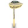 1-1/5 Carat Pear Shape Mystic Topaz Ring With Double Diamond Halo In 14 Karat Yellow Gold Image-4