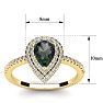 1-1/5 Carat Pear Shape Mystic Topaz Ring With Double Diamond Halo In 14 Karat Yellow Gold Image-5