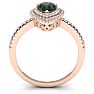 1-1/5 Carat Pear Shape Mystic Topaz Ring With Double Diamond Halo In 14 Karat Rose Gold Image-3