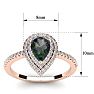 1-1/5 Carat Pear Shape Mystic Topaz Ring With Double Diamond Halo In 14 Karat Rose Gold Image-5