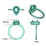 1 Carat Pear Shape Emerald and Double Halo Diamond Ring In 14 Karat White Gold Image-7