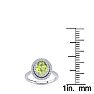 1 3/4 Carat Oval Shape Peridot and Double Halo Diamond Ring In 14 Karat White Gold Image-4