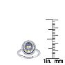 1-3/4 Carat Oval Shape Mystic Topaz Ring With Double Diamond Halo In 14 Karat White Gold Image-4