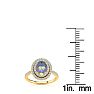 1-3/4 Carat Oval Shape Mystic Topaz Ring With Double Diamond Halo In 14 Karat Yellow Gold Image-4