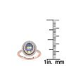 1-3/4 Carat Oval Shape Mystic Topaz Ring With Double Diamond Halo In 14 Karat Rose Gold Image-4