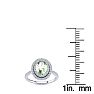 1 1/2 Carat Oval Shape Green Amethyst and Double Halo Diamond Ring In 14 Karat White Gold Image-5