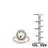 1 1/2 Carat Oval Shape Green Amethyst and Double Halo Diamond Ring In 14 Karat Rose Gold Image-4