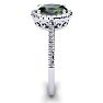 1-3/4 Carat Oval Shape Mystic Topaz Ring With Diamond Halo In 14 Karat White Gold Image-4