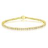 2 Carat Genuine Diamond Tennis Bracelet In 14 Karat Yellow Gold Image-1