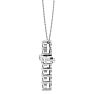 1/2 Carat Diamond Cross Necklace In 14 Karat White Gold, 18 Inches Image-3