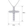 1/2 Carat Diamond Cross Necklace In 14 Karat White Gold, 18 Inches Image-5