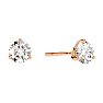 1 1/2 Carat Diamond Martini Stud Earrings In 14 Karat Rose Gold Image-1
