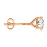 1 1/2 Carat Diamond Martini Stud Earrings In 14 Karat Rose Gold Image-3