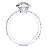 2 1/2 Carat Cushion Cut Halo Diamond Engagement Ring In 14 Karat White Gold Image-3