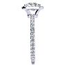 2 1/2 Carat Cushion Cut Halo Diamond Engagement Ring In 14 Karat White Gold Image-4