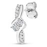 1/4 Carat Two Stone Diamond Knot Earrings In 14K White Gold Image-3