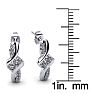 1/4 Carat Two Stone Diamond Knot Earrings In 14K White Gold Image-5