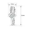 1/4 Carat Two Stone Diamond Knot Earrings In 14K White Gold Image-5
