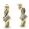 1/4 Carat Two Stone Diamond Knot Earrings In 14K Yellow Gold Image-1