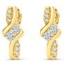 1/4 Carat Two Stone Diamond Knot Earrings In 14K Yellow Gold Image-2