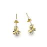 1/4 Carat Two Stone Diamond Knot Earrings In 14K Yellow Gold Image-4