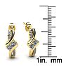 1/4 Carat Two Stone Diamond Knot Earrings In 14K Yellow Gold Image-5
