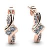 1/4 Carat Two Stone Diamond Knot Earrings In 14K Rose Gold Image-1