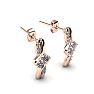 1/4 Carat Two Stone Diamond Knot Earrings In 14K Rose Gold Image-2