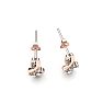 1/4 Carat Two Stone Diamond Knot Earrings In 14K Rose Gold Image-4