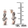 1/4 Carat Two Stone Diamond Knot Earrings In 14K Rose Gold Image-5