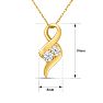 1/4 Carat Two Stone Two Diamond Intertwined Necklace In 14K Yellow Gold Image-6