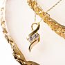 1/4 Carat Two Stone Two Diamond Intertwined Necklace In 14K Yellow Gold Image-8