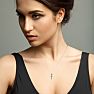 1/3 Carat Two Stone Two Diamond Curve Necklace In 14K White Gold Image-6