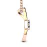 1/3 Carat Two Stone Two Diamond Pendant Necklace In 14K Rose Gold Image-3